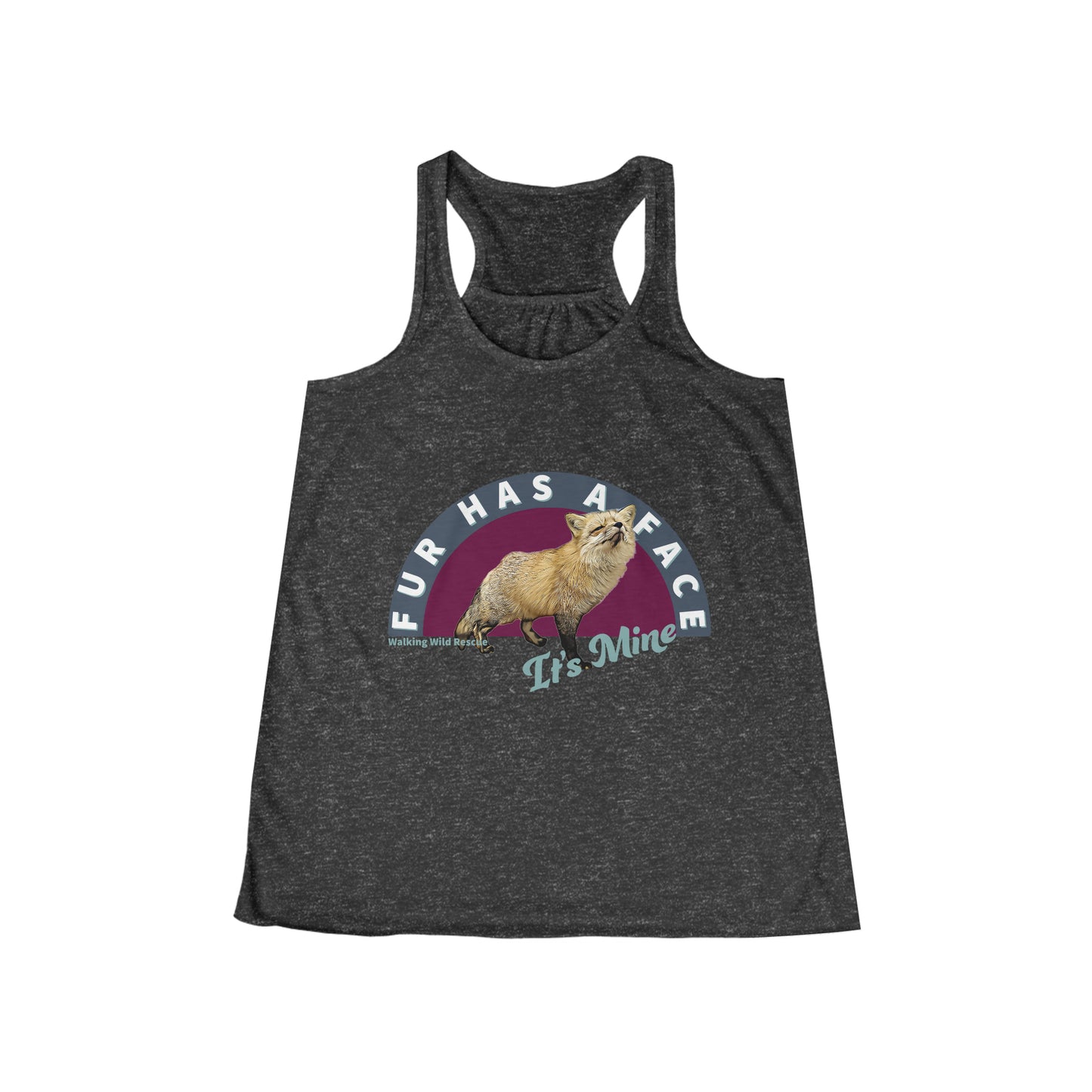 Fur Has a Face Featuring Ariel Women's Flowy Racerback Tank